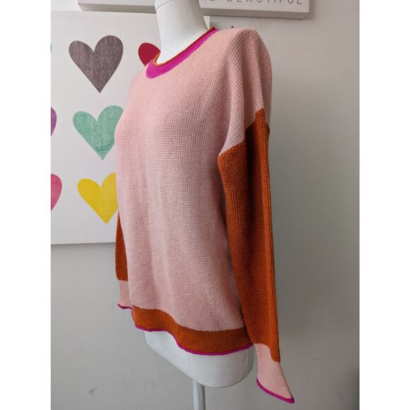 Fate colorblock wool blend stretch knit sweater women's size small - Picture 2 of 11